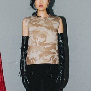 Acne Studios Vavay Camo Neoprene Tank Sweatshirt
